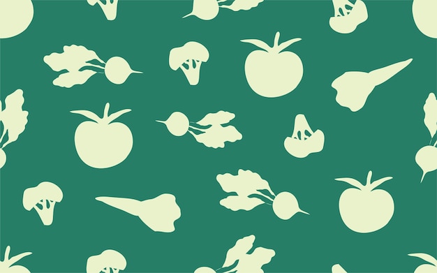 Vegetables colorful seamless pattern