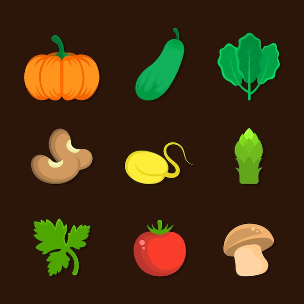 Vegetables Icon Illustration