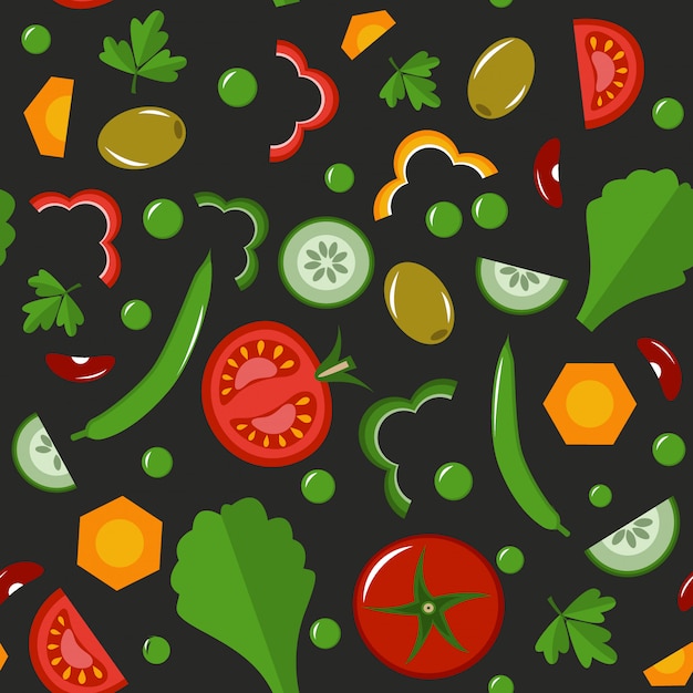 vegetables Seamless pattern . 