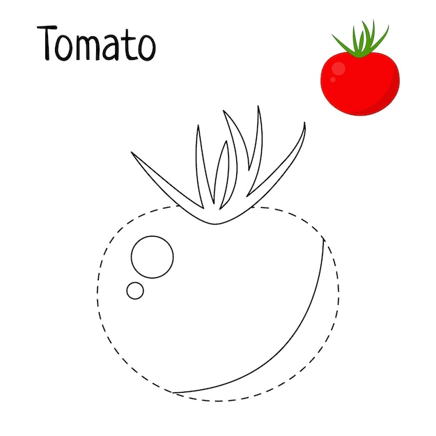 Vegetables Tomato Coloring Pages For Kids