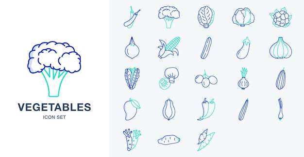 Vegetables vector icon illustration