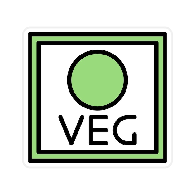 Vector vegetarian mark icon vector image can be used for nutrition