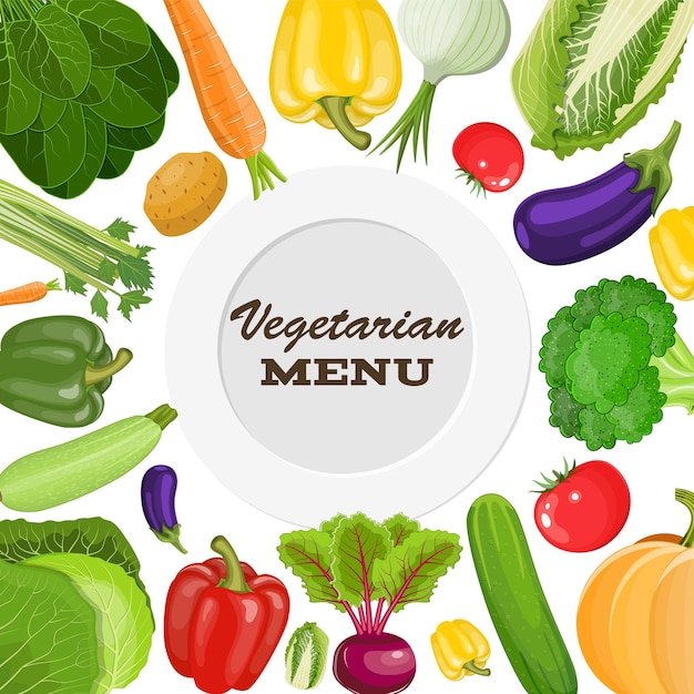 Vegetarian menu cover