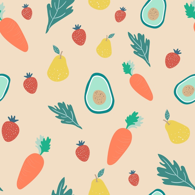 Vegetarian seamless pattern