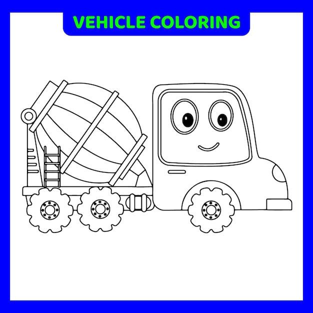 Vehicle Coloring Pages For kids