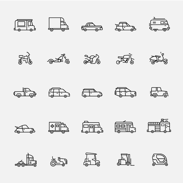 Vehicle Icon line Vector