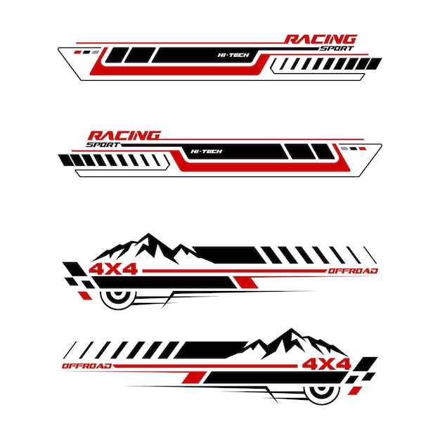 Vehicle vector Decal Auto Racing Stripes Stickers