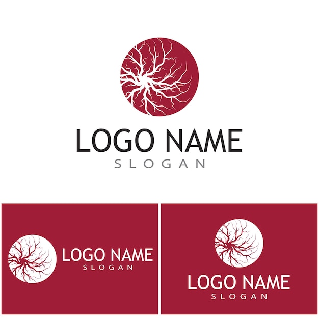 Veins Logo Template vector symbol medical design