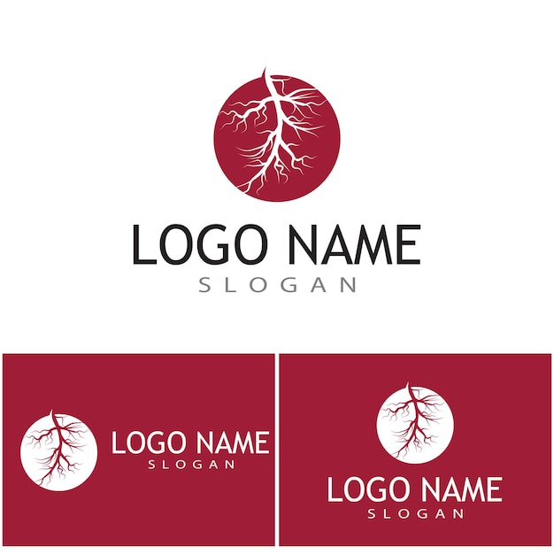 Veins Logo Template vector symbol medical design