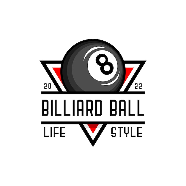 vektor desain logo bola billiard