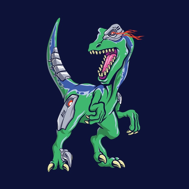 Velociraptor Mascot Illustration