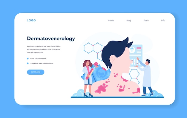 Venereologist web banner or landing page