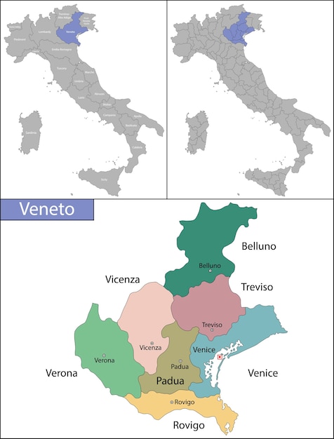 Veneto is one of the twenty administrative regions of Italy, in the northeast of the country