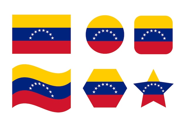 Venezuela flag simple illustration for independence day or election. Simple icon for web