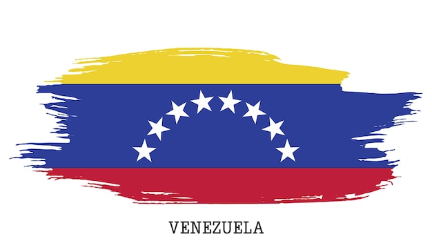 Venezuela flag vector grunge paint stroke