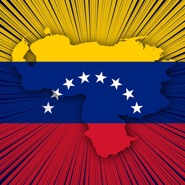 Venezuela Independence Day Map Design