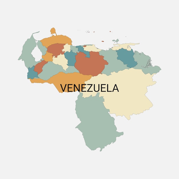 Venezuela Vector Map with Administrative Divisions