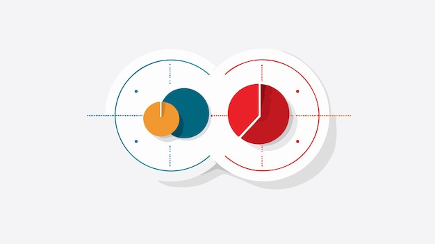 Venn Diagram 2 Circle with Dotted Line Chart Info