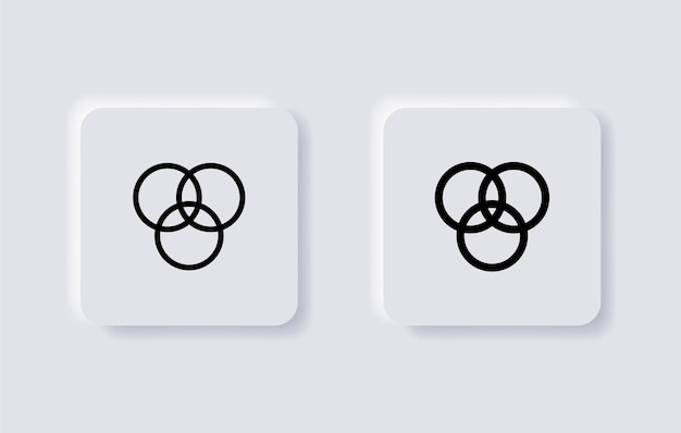 Venn diagram icon intersection symbol subset icons website web app ui mobile application icon