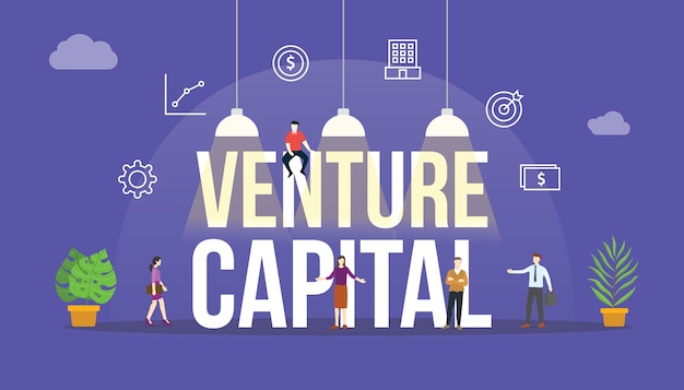 Venture capital concept with people