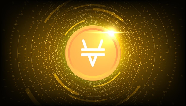 Venus XVS coin cryptocurrency concept banner background