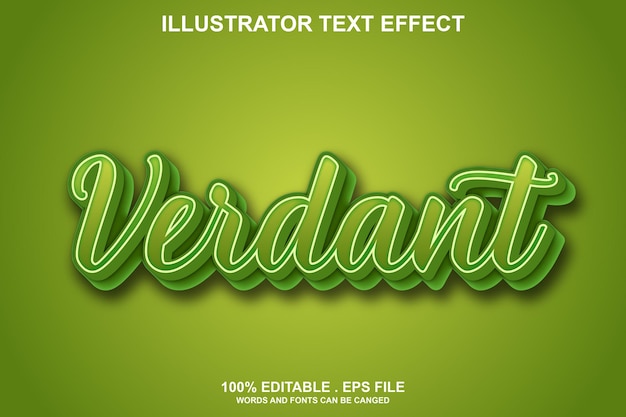 verdant text effect editable