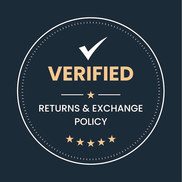 Verified Returns amp Exchange policy badge Returns policy logo design verified logo verified icon