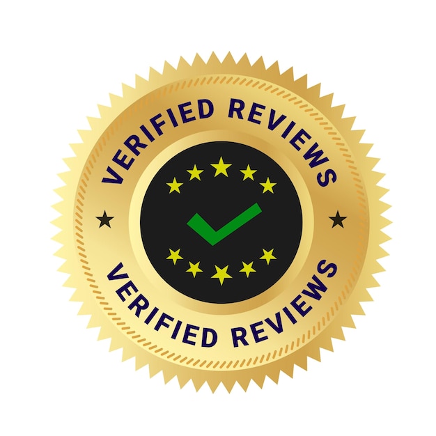 Verified Reviews vector icons logo and trust badges images