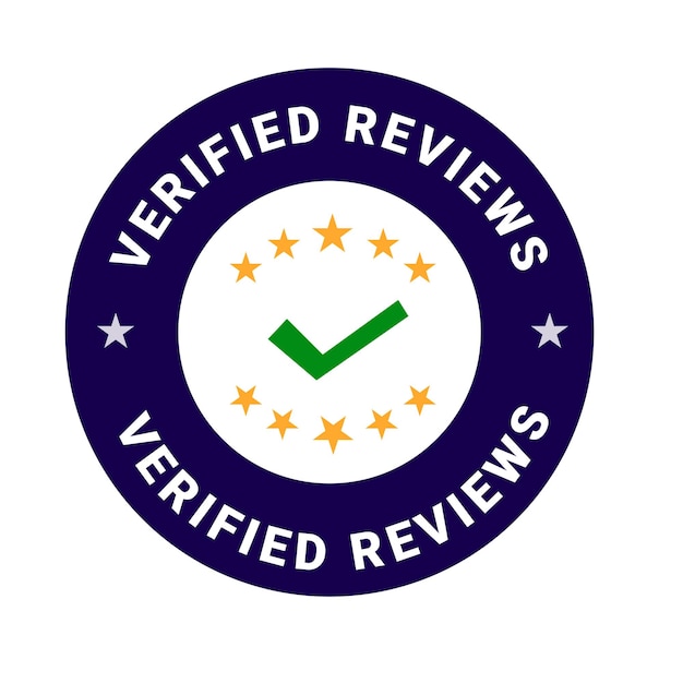 Verified Reviews vector icons logo and trust badges images