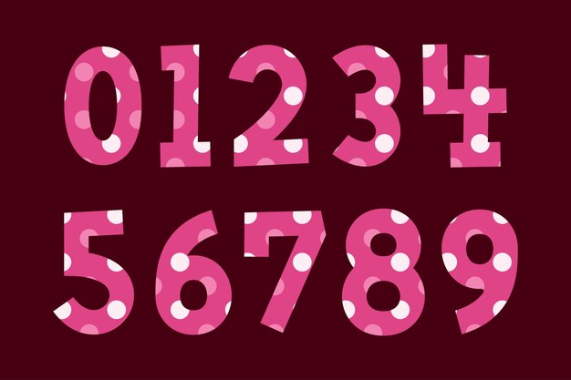 Versatile Collection of Pink Dots Numbers for Various Uses