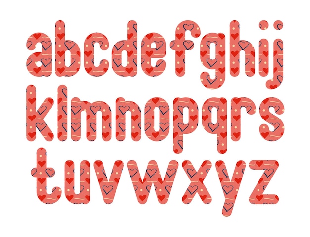 Versatile Collection of Red Romance Alphabet Letters for Various Uses