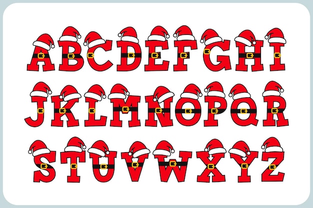 Versatile Collection of Santa Claus Alphabet Letters for Various Uses