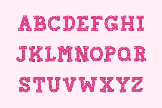 Versatile Collection of Sweet Heart Alphabet Letters for Various Uses