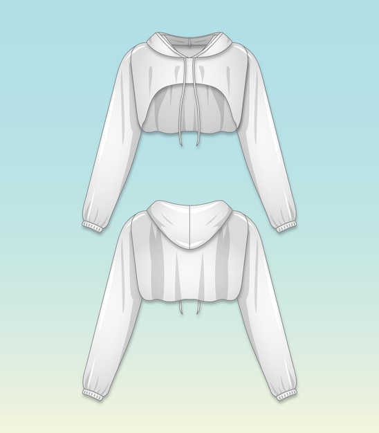 VERSATILE CROPPED HOODIE MOCKUP TEMPLATE