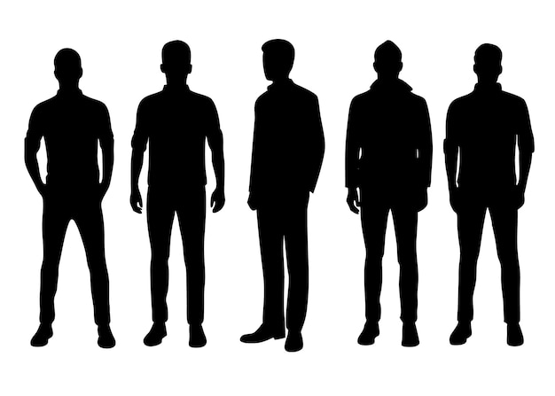 Vector versatile man silhouettes perfect for graphic design and art projects