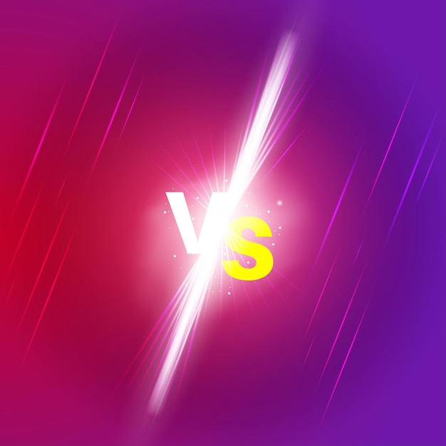 Versus Comparison Banner With Light