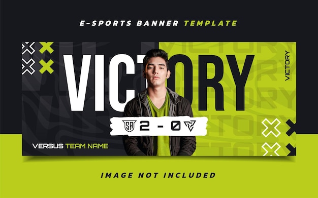 Versus Esports Gaming Banner Template with Logo for Social Media