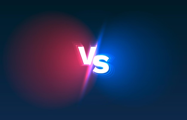 Versus game cover banner sport vs team concept Vector illustration