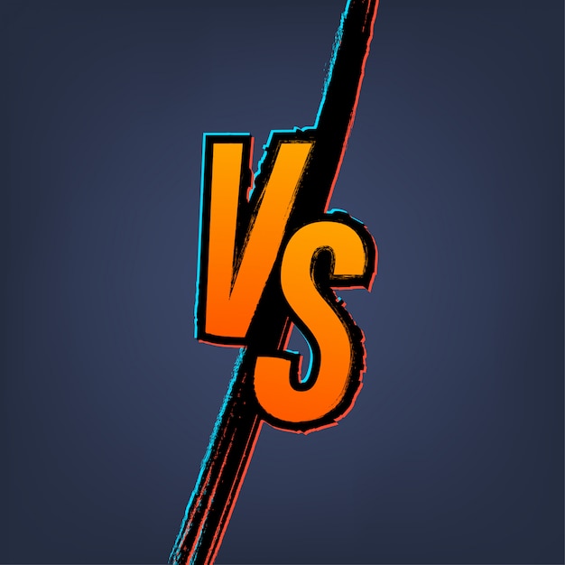 Versus logo vs letters for sports and fight competition  Battle versus match, game concept competitive 