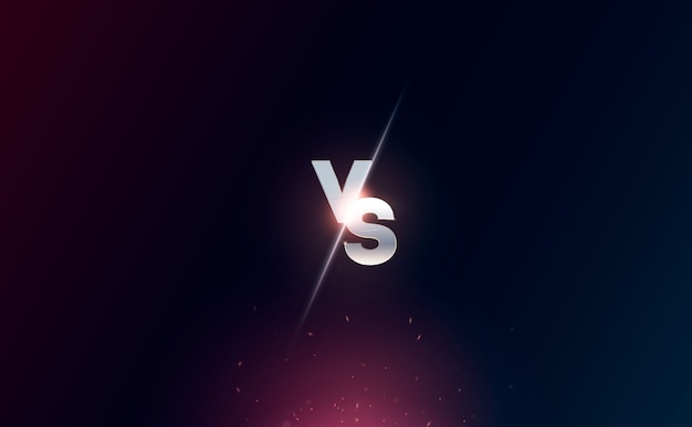 Versus logo vs letters for sports and fight competition. Battle vs match, game concept competitive