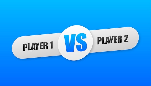 Versus logo vs letters for sports and fight competition Battle vs match