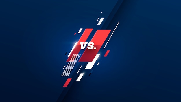 Versus logo vs letters for sports and fight competition. Vector illustration