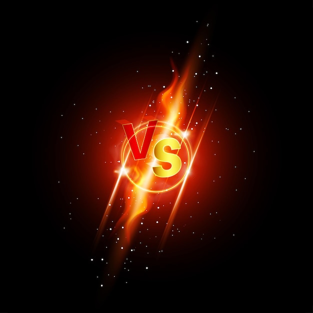 Versus realistic fire flame game cover banner