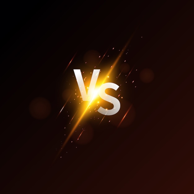 Versus screen. Modern versus background with luxury style. Challenge composition with neon effect.