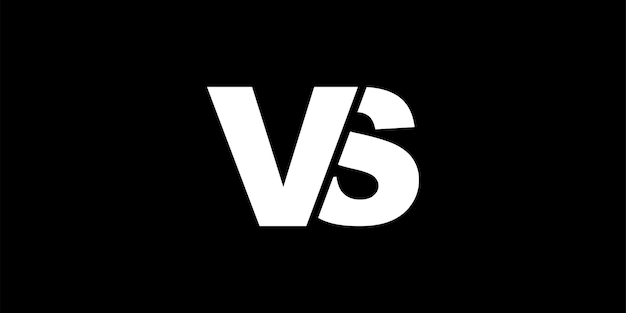 Versus sign contrast vector illustration