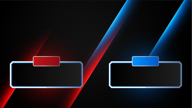 Versus vs background with blue and red light halftone gradient color for game battle fight competition match sport contest team championship combat duel tournament and 3d effect