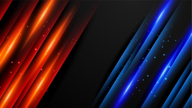 Versus vs background with blue and red light halftone gradient color for game battle fight competition match sport contest team championship combat duel tournament and 3d effect