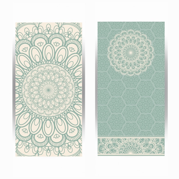 Vertical background with mandala design