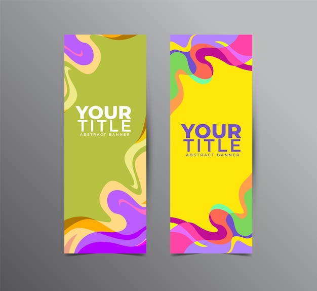 Vertical banner design template