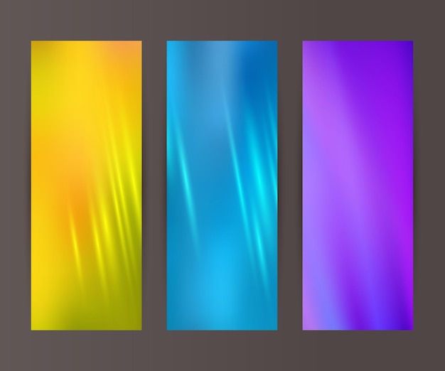 Vertical banner set design element background glow abstract shape11